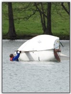 Pull down on the centreboard