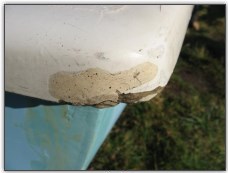 Dinghy Restoration - Corner Damage