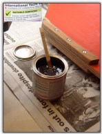 Shortening a Centreboard - Mixing the varnish