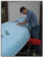 Photo 8, Sanding the gelcoat off