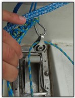 Photo 84, Spinnaker halyard and retrieval line